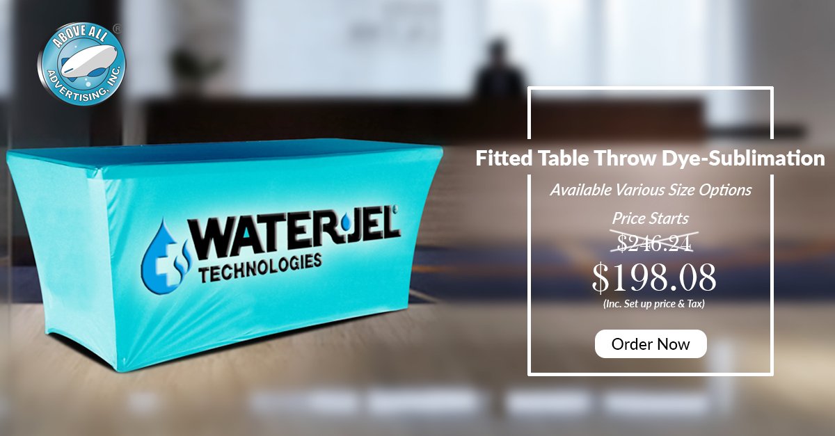 AboveAllAd's tweet photo. #dealoftheday
Premium quality Table throw for your brand.
Four-sided table coverage. Stretch polyester Material
Use Code: AAA25OFF
Price: $198.08
#marketing #advertising #tablethrow #banner #brand #branding #custom #customthrow #tablecover #business #entrepreneurs https://t.co/tFHaJ6omcf