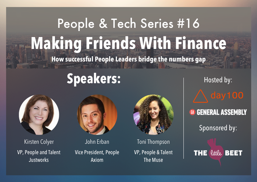 justworks's tweet photo. Who's coming to "Making Friends With #Finance" next Thursday, at @GA? Our very own VP of People + Talent, Kirsten Colyer is speaking w @TheMuse + @Axiom_Law. Join the convo + RSVP today: https://t.co/lCR0hoErnY https://t.co/MRfX8Yh9VB