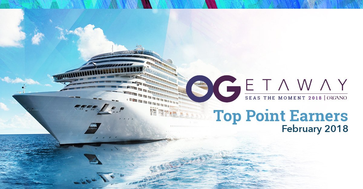 OrganoGold's tweet photo. Congratulations to everyone who’s earning points to qualify for #OGetaway Seas the Moment 2018. Keep up the great work! Click below to view the top point earners. https://t.co/duGL0iWkyv https://t.co/v8YC9ZIfqX