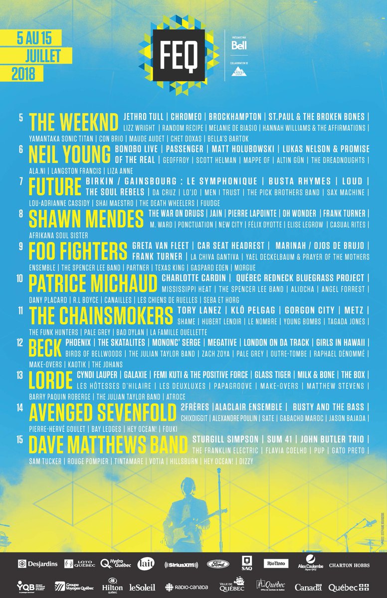 Quebec! Told you we'd be back!!!!
July 9, 2018 - @FestivalEteQc
infofestival.com
#FEQ