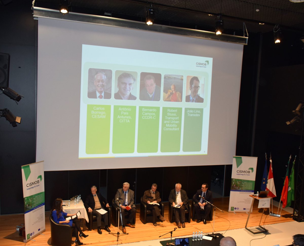 InterregCismob's tweet photo. The second Panel Discussion and last of the day is about ITS - Science and Policy Framework towards a Low Carbon Economy. #CISMOB #ITS https://t.co/OVuOQQGIrW