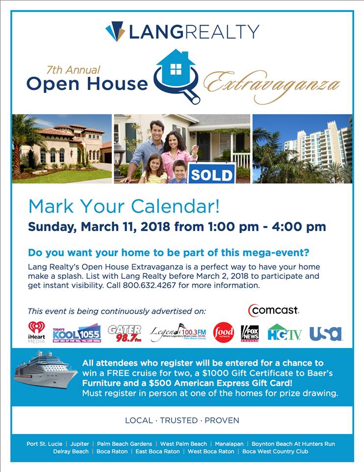 SUNDAY: Come enjoy our 7th Annual #OpenHouse Extravaganza! Join in on the fun to view some of our best listings! Visit langrealty.com for more information. #LangRealty #realestate #onthemarket #milliondollarlisting #homesweethome