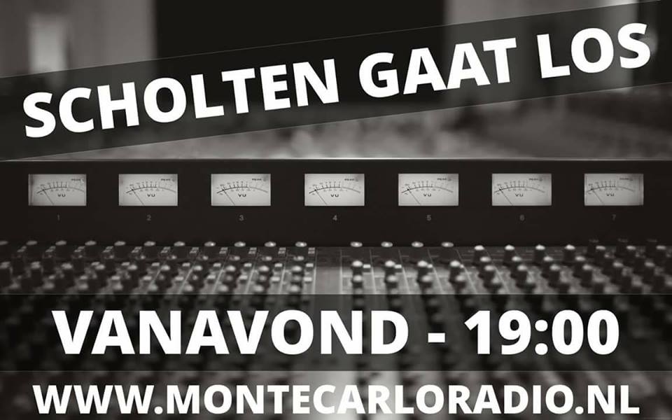 19:00 Verzoekjes en leuke Muziek! Scholten Gaat Los op montecarloradio.nl met Kevin Scholten!