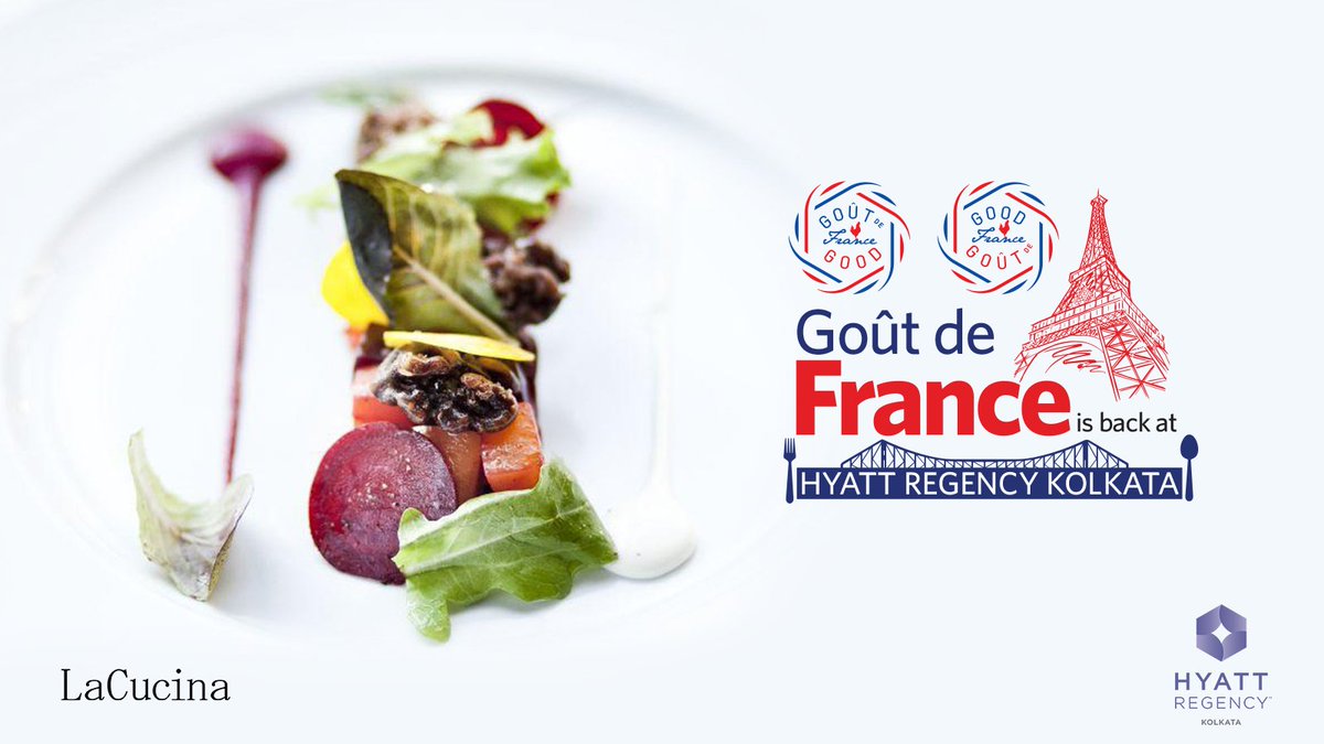 hyattkolkata's tweet photo. Join us at #LaCucina @hyattkolkata ,as we celebrate the excellence of French cuisine over a special menu featuring exquisite and well-balanced flavours.
Goût de France on 21 March 2018.
https://t.co/4NZ8GGxE1l
#GoodFrance https://t.co/VZAHi2IOeM