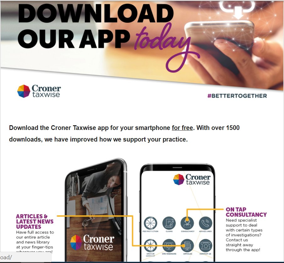 MyFirmsApp's tweet photo. Check out this fantastic email shot by @CronerTaxwise to help promote the key features of their App and drive both downloads and user engagement: https://t.co/xjXlDBlXou #Accountants #App #Tax #CTApp https://t.co/fb4ch0RsMP