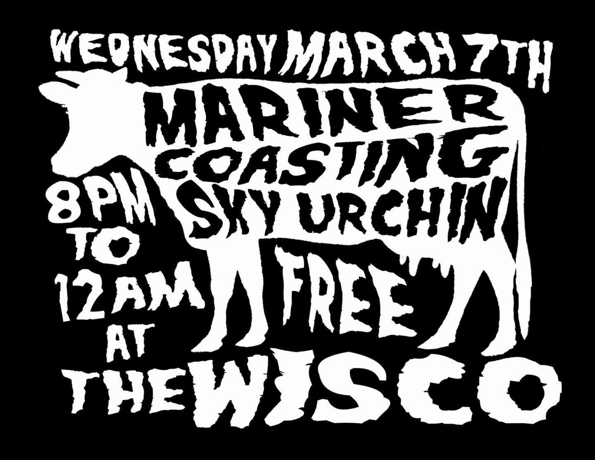 We open up this rare FREE show at The Wisco (852 Willy St.) tonight! Get on out and we'll see you at 8pm!