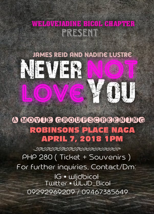 hello_nadineph's tweet photo. 🚨 TEAM CAMSUR/NAGA GROUP SCREENING 🚨

For payment details po contact or dm @WLJD_Bicol ☺ https://t.co/mSdeSgjOwC