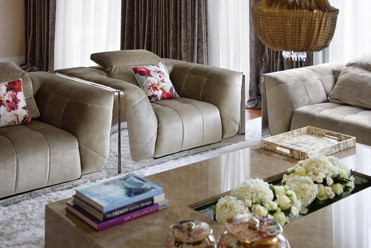 The metal framing around these sofas make them more of a design piece (as well as comfortable and cosy to lounge on!).