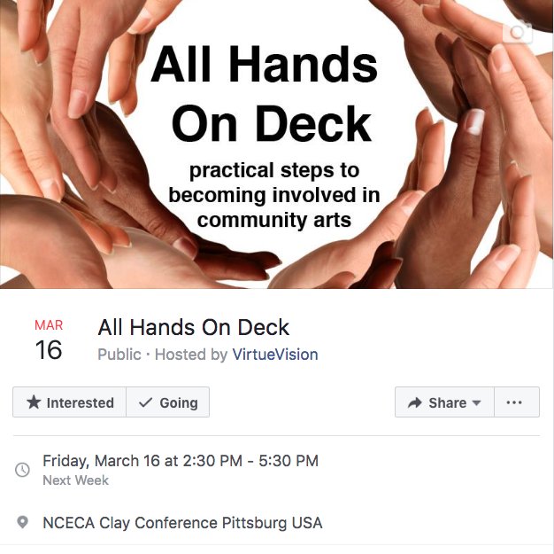 virtuevision's tweet photo. Hello all - i'm heading to @NCECA for the conference this year and want to invite attendees to come to this talk https://t.co/KkBsBE01YF