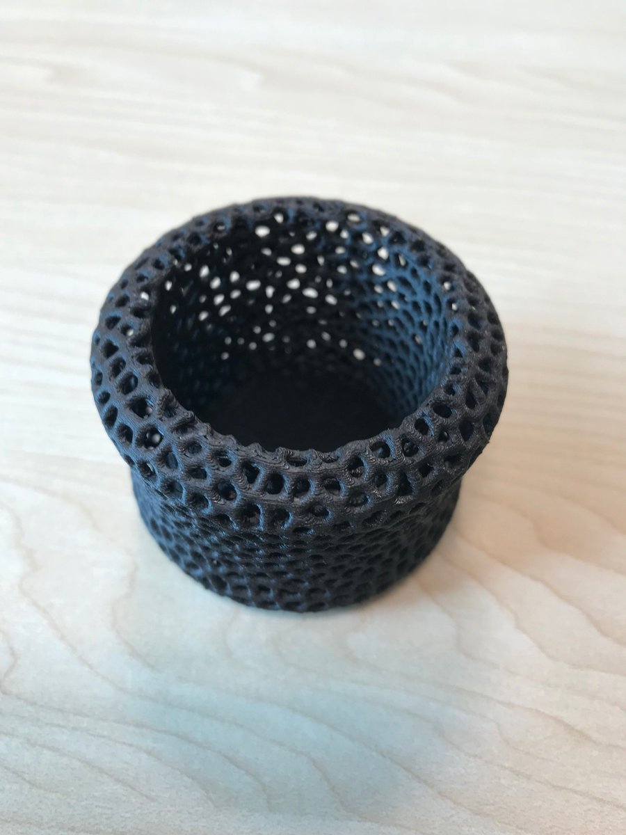 Mark3dUK's tweet photo. The outcome of our tea light holder print! Very pleased with the outcome 💪🏼 #100microns #markforged #markforged3d #mark3d #mark3duk #3dprinting #3d #3dprint #onyx #X7 #printstronger💪🏼 https://t.co/WxUMTvw83G