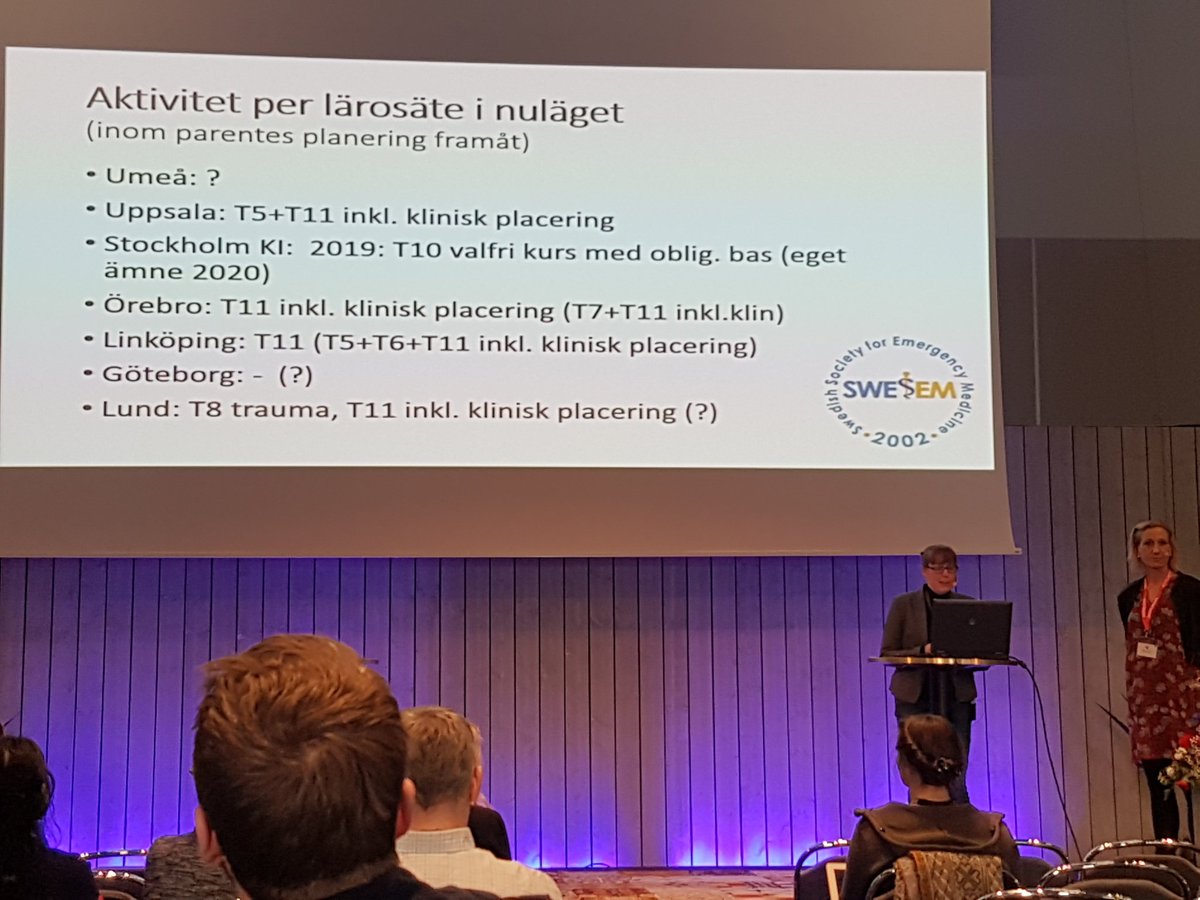 SWESEMjr's tweet photo. @jrhult och Frida Meyer berättar om akutsjukvård på grundutbildningen. Spana in #SWESEM Core curriculum för grundutbildningen. #SWEETs18
#SWESEMJR
https://t.co/pkvpgWGWCM https://t.co/KvNjRL6js6