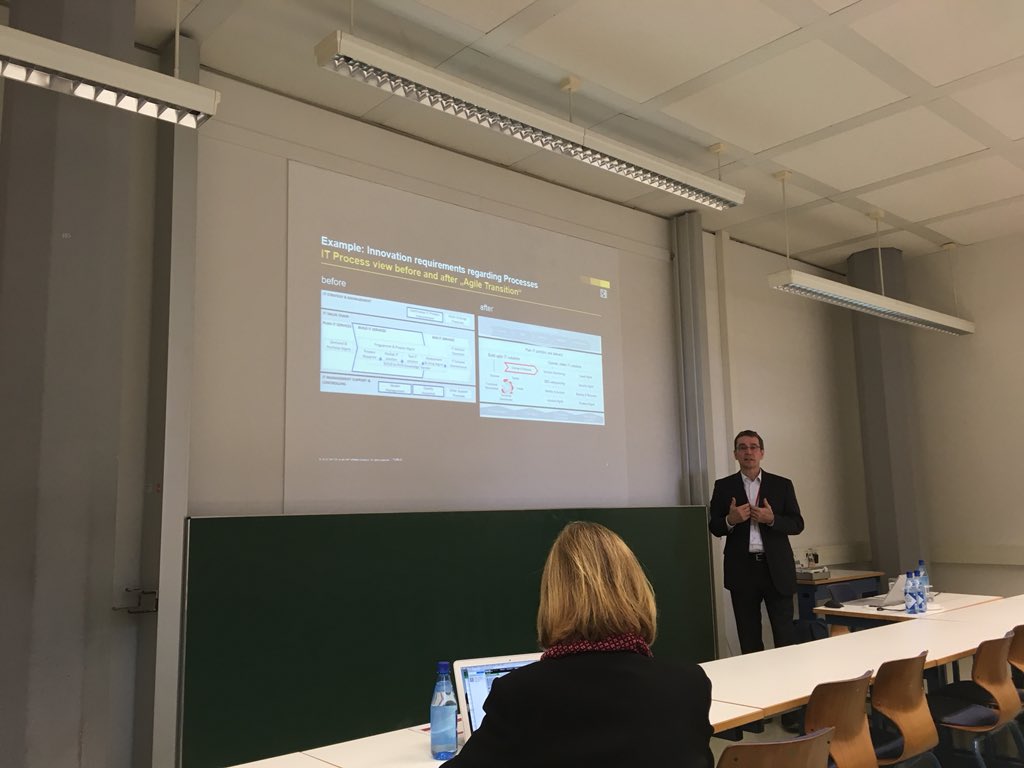 Industry case study session of SWM 2018 starts with exeriences in innovation at SAP presented by A. Rösel #SESWM18