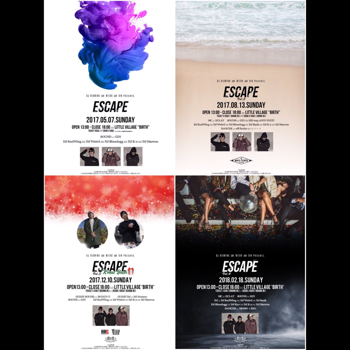 Escapeofficial5's tweet photo. ESCAPE Final🔥🔥🔥

過去4回色々ありましたが今回で最後です😢

時間はいつもと違って3時から8時ですよ！お間違えないように！

3時からぶちかますのでみんなオープンと同時に集結👍🙏

チケット欲しい方は連絡ください！取り置きでもなんでもしす🤲 https://t.co/3rdCKJRkli