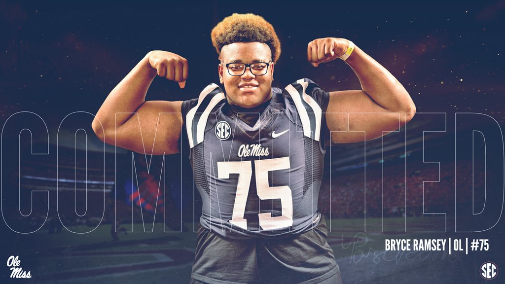 BryceRamsey75's tweet photo. First and for most I would like to thank God for blessing me with the gift of life  My Family for always believing in me and pushing me to always do my best.  I’ll like to thank Coach Luke and the Ole Miss Family#MISSISSIPPIMADE🔵🔴 https://t.co/02BmzUT1Pp