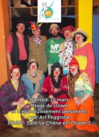 villelalonde83's tweet photo. Demain, samedi 10 mars : stage de clown&amp;épanouissement personnel, par Art'Peggione, à 13h30, à la Salle Le Chêne et l'Olivier 2 (25€ - Réservation au 06 15 71 94 90). https://t.co/iezMBAEmDH