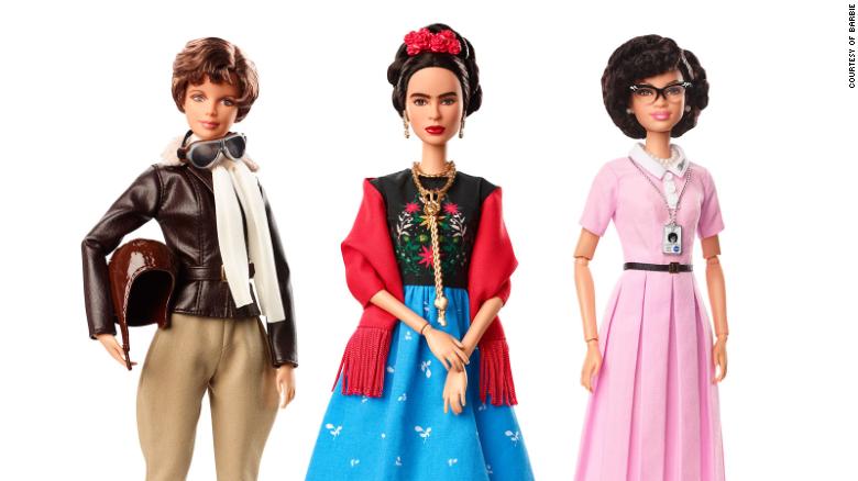 Barbie unveils dolls based on real-life figures including Amelia Earhart, Frida Kahlo, Katherine Johnson and Chloe Kim ahead of #InternationalWomensDay cnn.it/2FhleqO