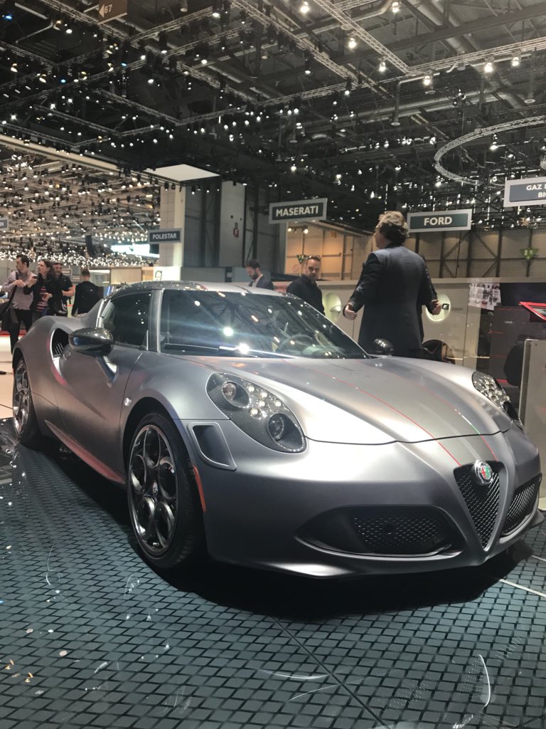 Autohorn's tweet image. #AlfaRomeo with not 1 not 2 but 3 #mattepaint cars on the stand. #gims2018