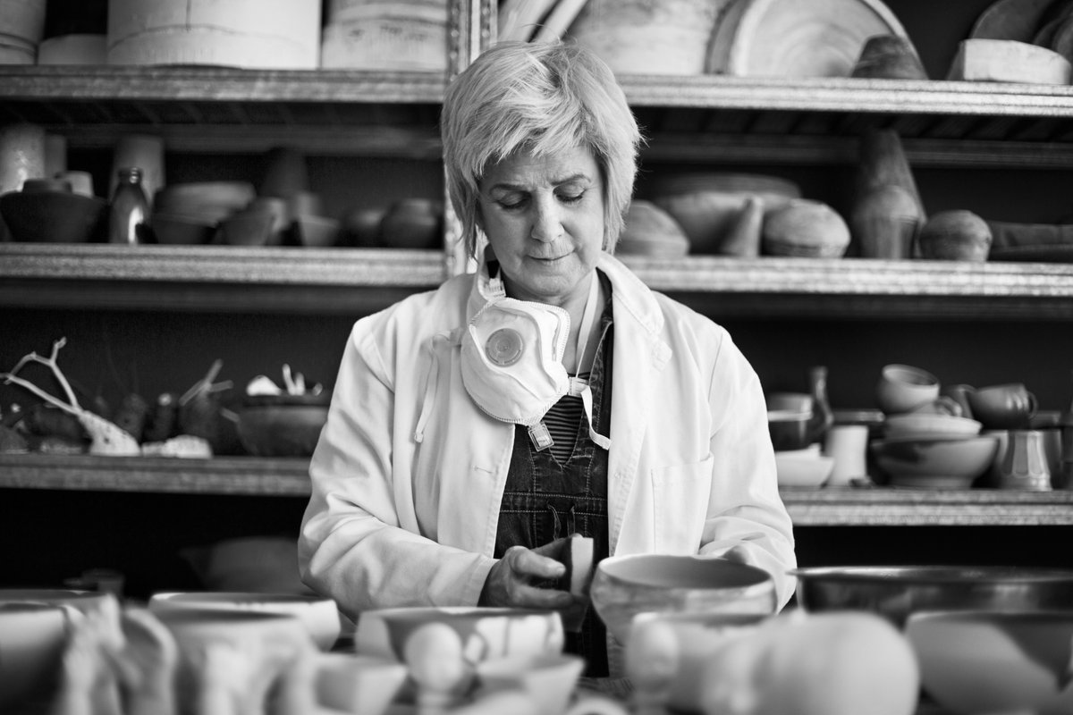 PamelaConacher's tweet photo. Next, #ceramic artist @gudnyhaf
From #Heimay, the tiny #volcanic island's black beaches, bird life & fishing industry are influences. Collaborating with @LucyWoodley they '... are thinking about what connects & separates people & countries.'
#SHIFTmatters
https://t.co/birZBw8DUq https://t.co/cbQBVqee2W