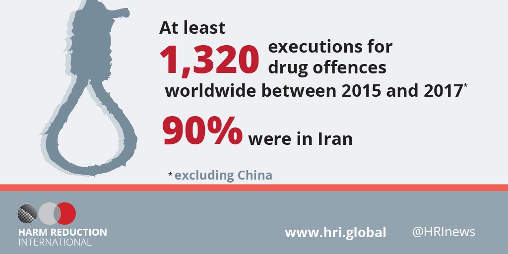 HRInews's tweet photo. NEW! The #DeathPenalty for #DrugOffences: Global Overview 2017
We found that between Jan 2015-Dec 2017 at least 1,320 people were executed for drug offences. This practice is in violation of international #humanrights law https://t.co/kNjmzu1atS https://t.co/bEJa9A5Vh3