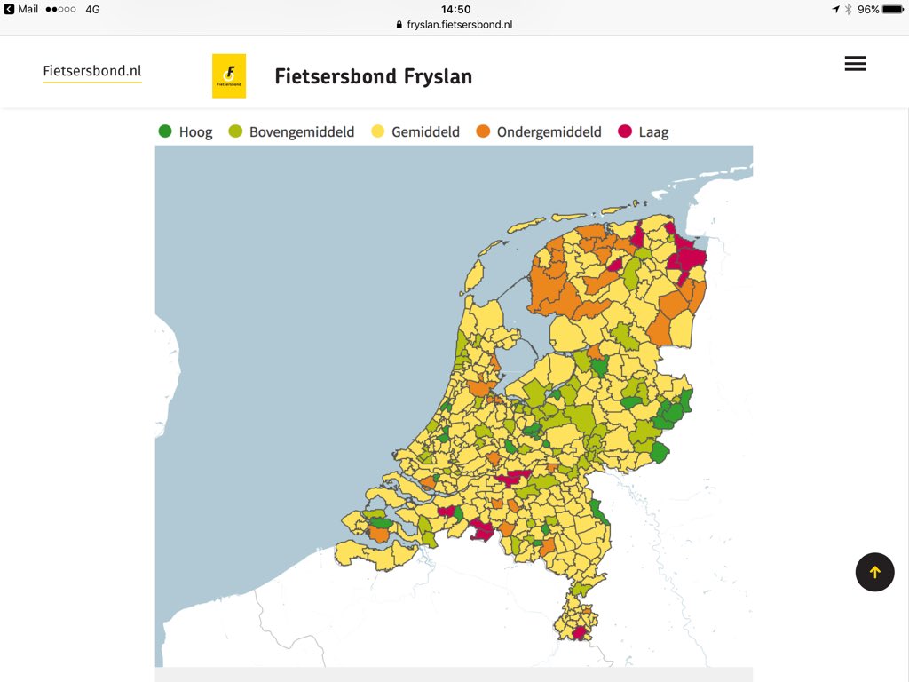 Friese gemeenten scoren erg middelmatig in #Fietsstad2018 #verkiezing. VVD Smallingerland wil fietsverbindingen bevorderen