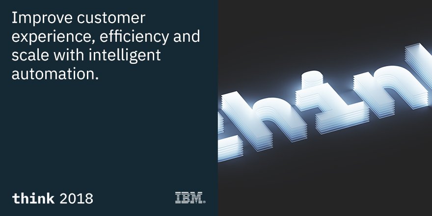 ibmconsulting's tweet photo. Digital #automation, powered by #AI, is changing the way enterprises operate. Hear from @gene_chao, @mgilfix and leading companies on 3/20 at #think2018. Register now: https://t.co/KNFrYri2Ag https://t.co/V8ItztJpXJ