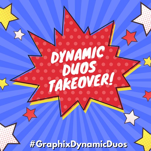 GraphixBooks's tweet photo. Today we’re celebrating fantastic friendships with a Dynamic Duos Takeover! At the top of each hour we’ll be posting a panel that features a different powerful pair. Follow the fun with #GraphixDynamicDuos! @Scholastic https://t.co/2TTIHWXkoL