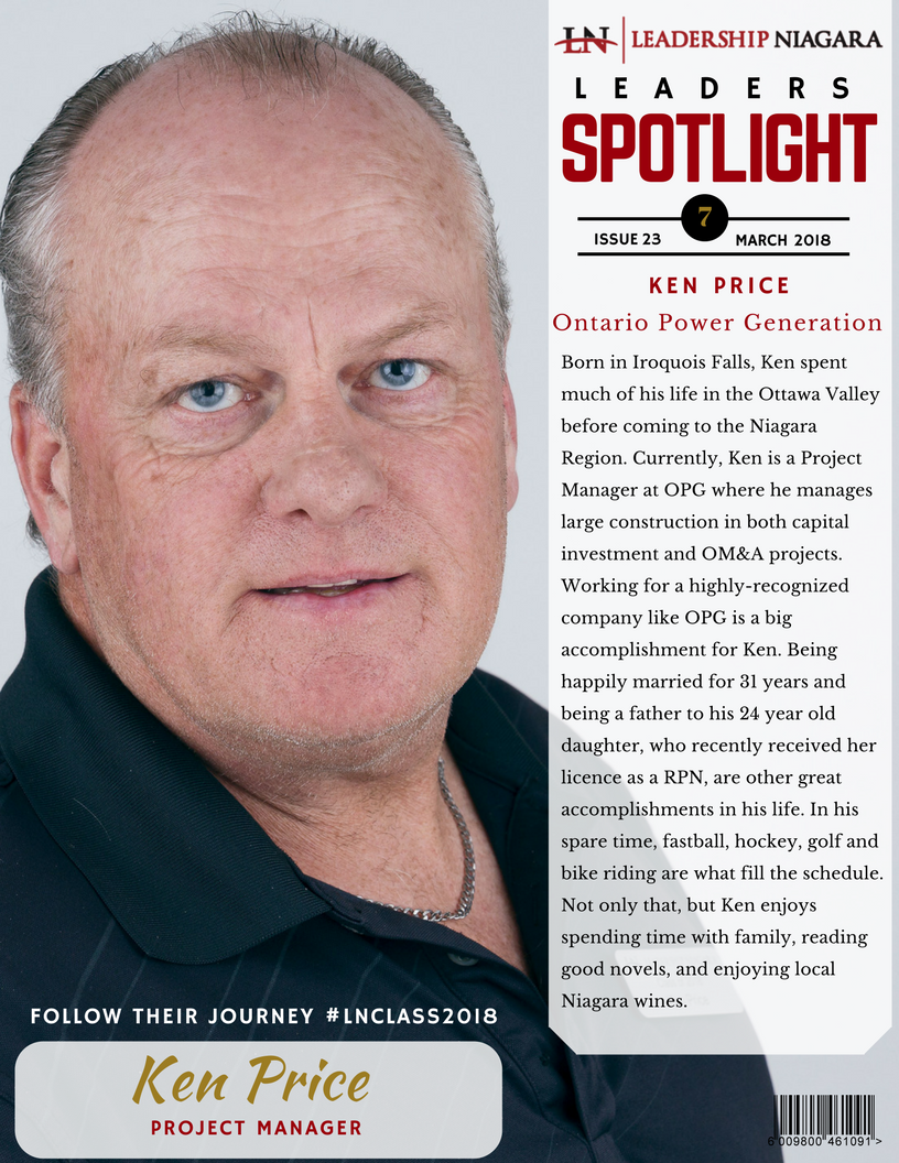 Lead_Niagara's tweet photo. Mid-week surprise! Get to know another leader from our #LNClass2018. Meet Ken Price, Project Manager with @opg Follow Ken and our other leaders' journeys with #LNClass2018 https://t.co/HZywK2CimD