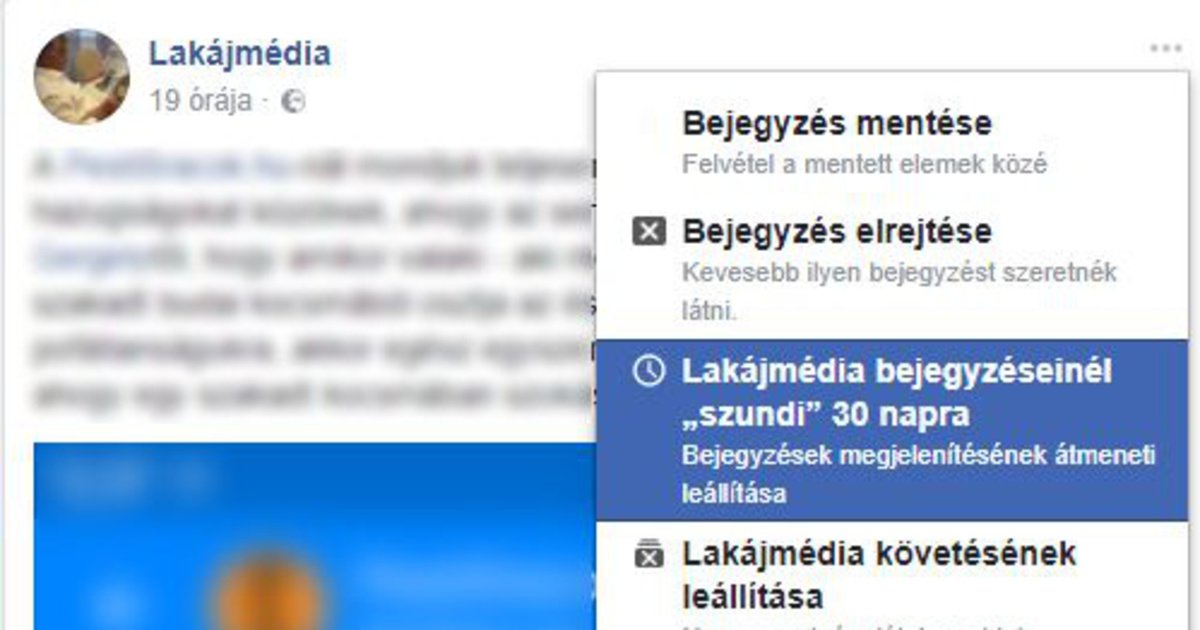 Facebook tiltás index