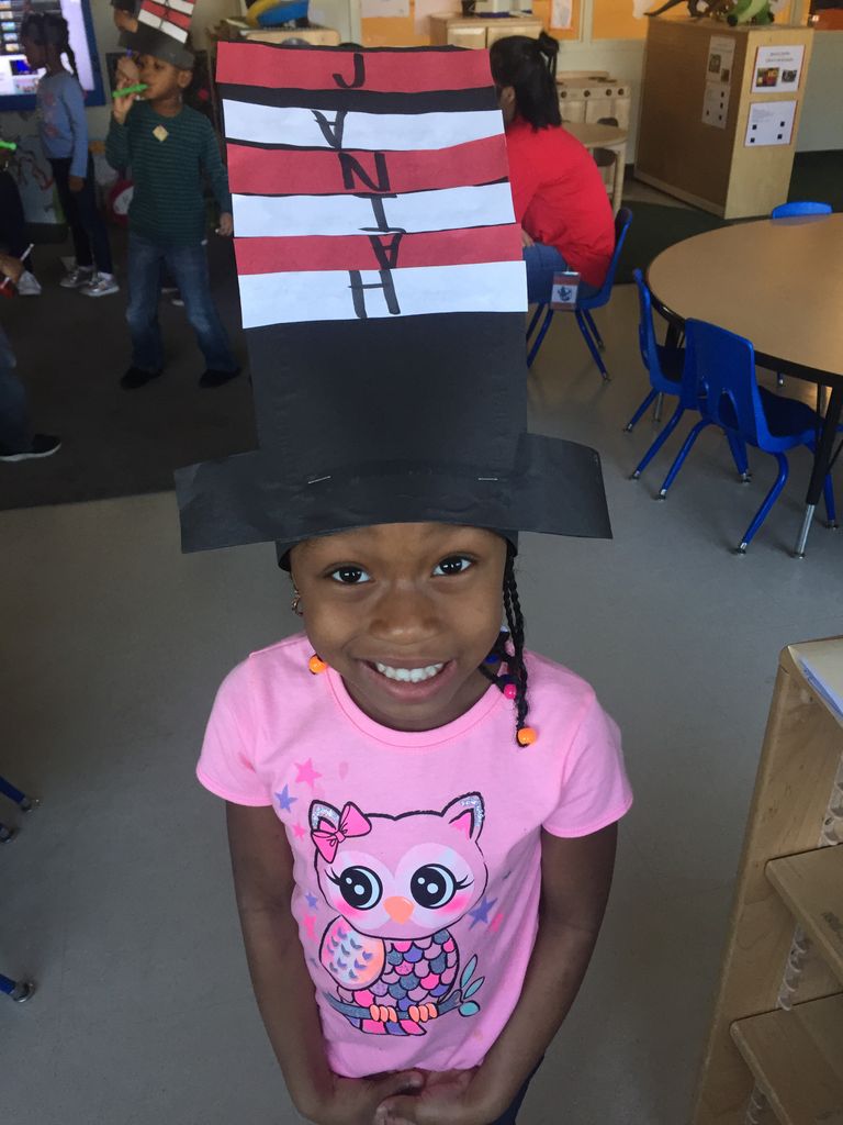 Day1Dallas's tweet photo. Can you tell that we enjoyed Dr. Seuss' birthday last week? We enjoyed a sensory activity with shaving cream and green food coloring after reading Green Eggs and Ham and dressed up as Cat in the Hats! https://t.co/T9jjhyZLmk