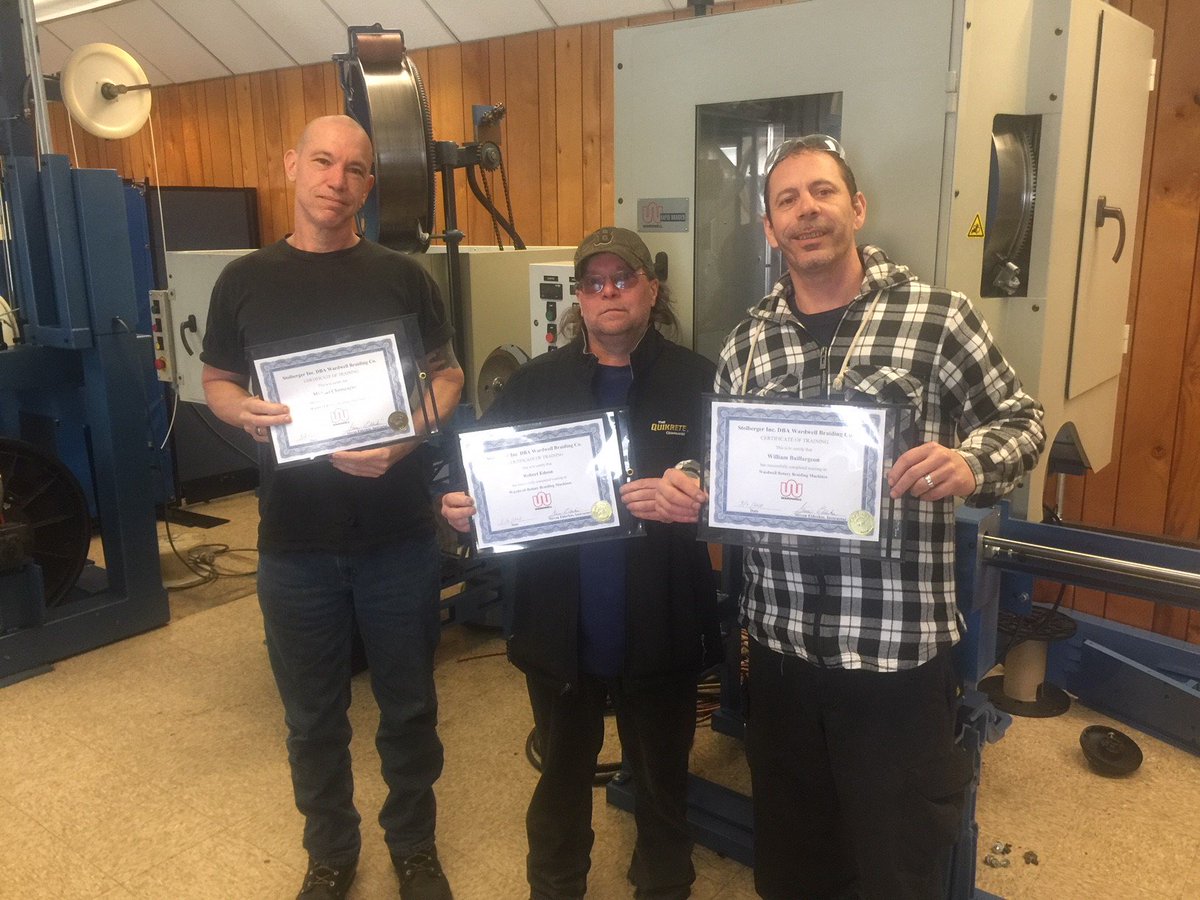 Wardwell_Co's tweet photo. Congratulations to the team at @CMCorp_ on being successfully trained on #Wardwell rotary #braidingmachines earlier this week. #braidingmachinery #training #RhodeIsland #RIManufacturing #mfg #manufacturing #engineering #braiders #industrial https://t.co/ORcapYFob8