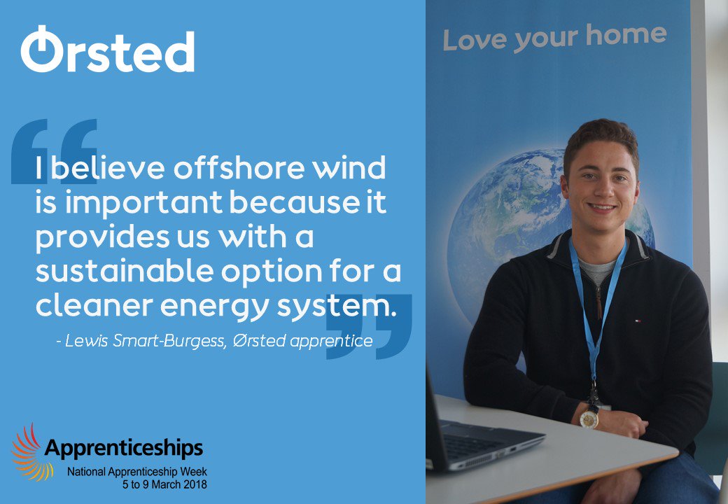 OrstedUK's tweet photo. #NAW18 Earn while you learn, and leave with transferable qualifications. And come join us in the offshore wind industry if you're looking for a feel-good factor too! https://t.co/52ITwIlxEG