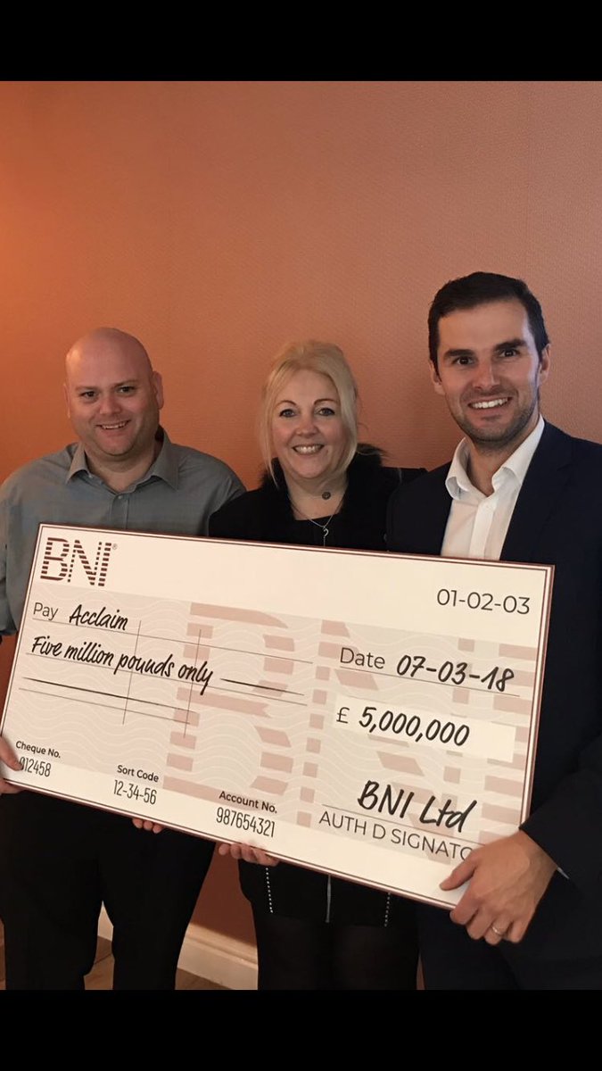 What an amazing achievement. £5m of Business passed between our members. You’d be crazy if you didn’t want to join and be a part of it <a href="/BNIAcclaim/">BNI Acclaim Leeds</a>