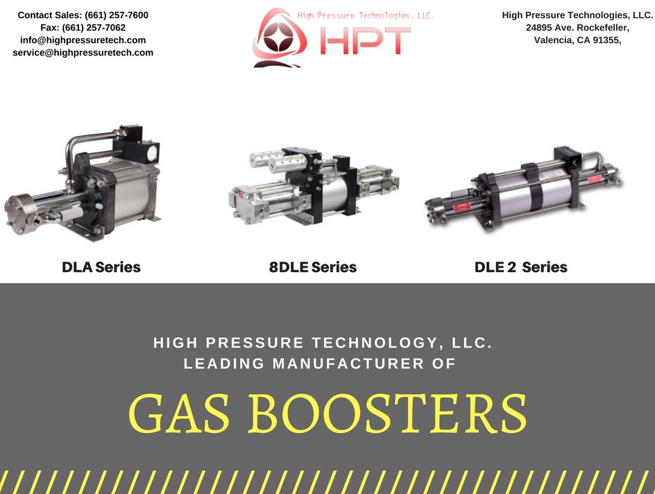 Gas Boosters by High Pressure Tech - designed to boost or constant supply of gases like, Helium, nitrogen, Air, methane and many other gases. Extensive range of Portable, Standalone, Compact &amp; Custom Gas Booster Systems available as per your requirement. - bit.ly/1IJYRCQ