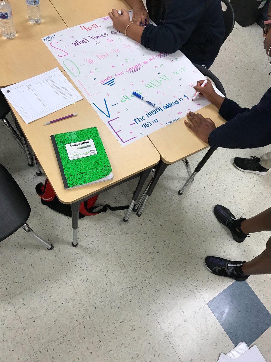 vthom831's tweet image. Mr. George’s students at CCA are really digging SOLVE with no words! It does work with computation. They rose to the challenge! #explainingmath