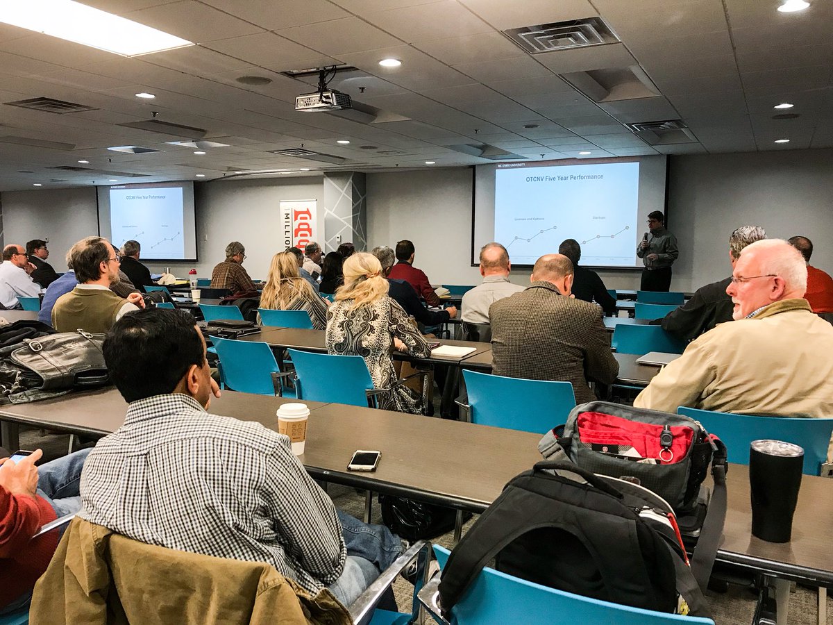 OTCNV Director Wade Fulghum discusses the university #commercialization process to a packed house at <a href="/1MillionCupsRTP/">1MillionCupsRTP</a>