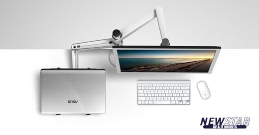 Weg met het pak papier om de monitor op de juiste hoogte te krijgen! @NewstarMounts: voor een gezonde werkplek! bit.ly/2oWKQhx