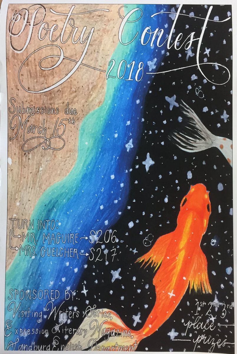 CSHSExpressions's tweet photo. Poetry contest is open. Entries due to @KathrynGuelcher or @CaptainTMag by 3/15 https://t.co/Q1ZQkMRdP6