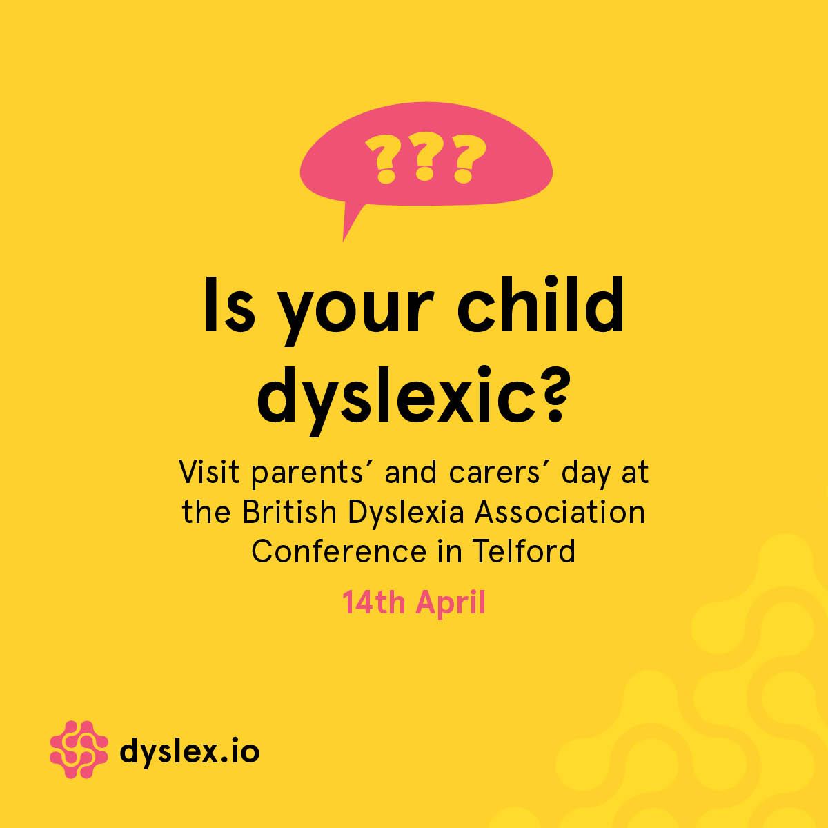 Book your place at the parents' and carers' day at the <a href="/BDAdyslexia/">British Dyslexia Association</a> International Conference 2018 🙌 👉 buff.ly/2oRVeI0