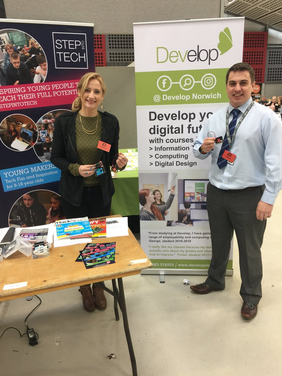 TheGoldInYou's tweet photo. RT @Step_into_Tech: Great to see John from @Developebp at  @norfolkskills event today. Inspiring young people into #tech #techathon18 #norwich @youthtechathon https://t.co/u6Z3MPJ6fA