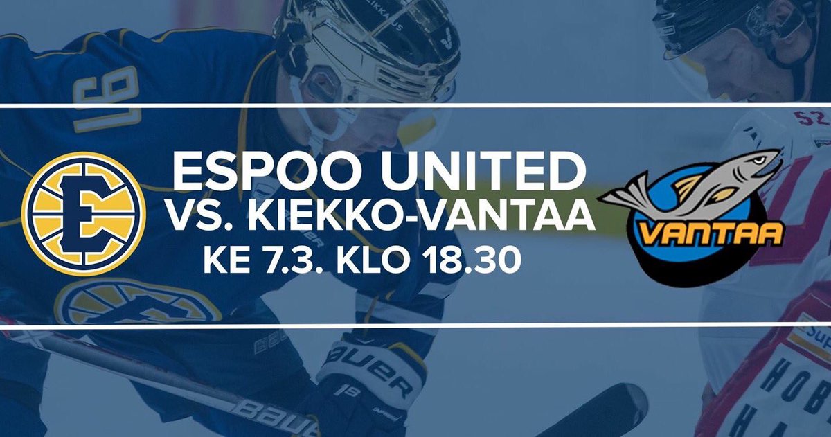 euhockey's tweet photo. KOTIPELIPÄIVÄ - panokset tapissa! 
Täydellä 3 pisteen saaliilla paikka pudotuspeleissä on varma. Tappiolla... jätetään se miettimättä. Katse tiukasti voiton tavoittelussa! 

Liput: 
https://t.co/7kVjLgCtiz

#EspooUnited #Mestis https://t.co/aQzX7iyMYa