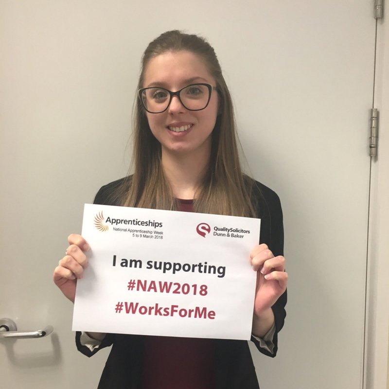 dunnandbaker's tweet photo. It's #NAW2018 so in honour of our #apprentices we'll be introducing you to them one by one. Second up we have Jodie Neish, who is completing her Business Administration Apprenticeship at our #NetwonAbbot office. Blog to follow! #WorksForMe #devonsolicitor #lovewhereyouwork https://t.co/hLgCvuZzR5