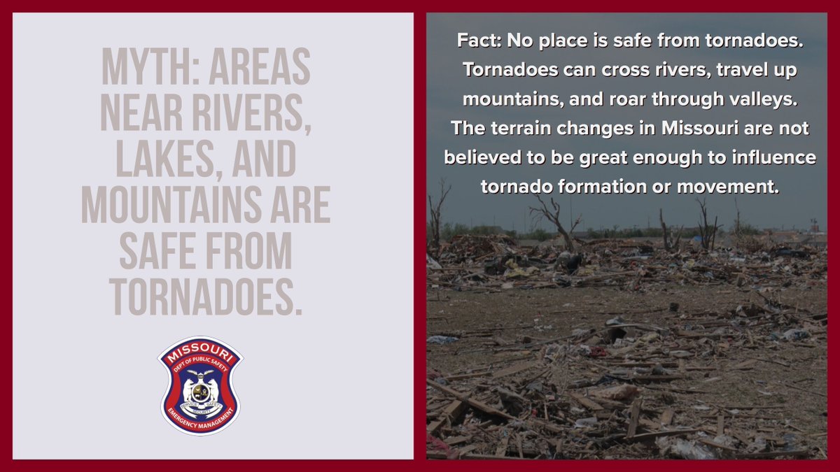 MoGov's tweet photo. It's Severe Weather Awareness Week.  Know the facts about severe weather in Missouri, and check out Missouri's Stormaware site for more information: https://t.co/AKcJ66pQJf https://t.co/RLSzPyZrEs