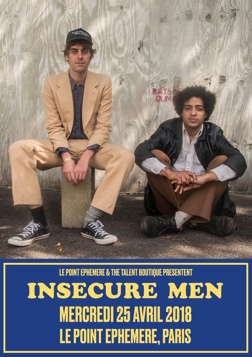 talentboutique's tweet image. 🇬🇧 .@InsecureMen le 25.04.18 au @PointEphemere - TICKETS &amp;gt; goo.gl/xkjjv9 - EVENT &amp;gt; goo.gl/9GiUHY 🇬🇧 #insecuremen #ttb #paris #pointfmr