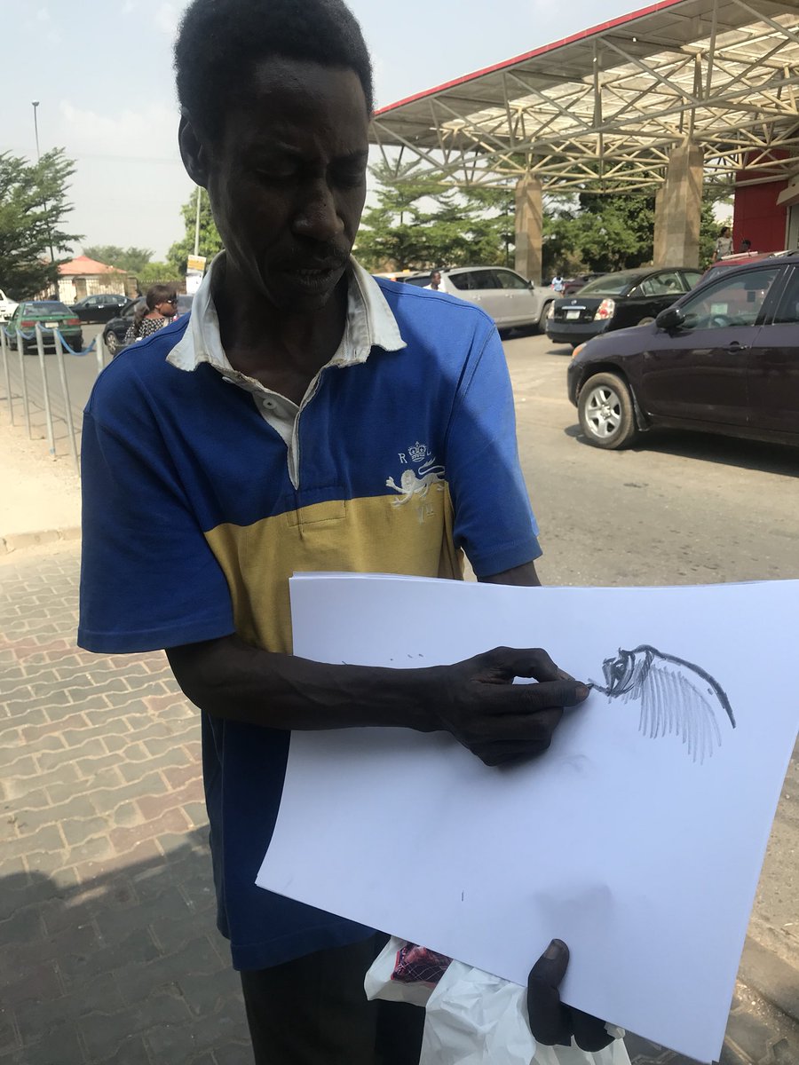 NupeMufasa's tweet image. Saw this random dude outside my office and he offered to draw me under 5mins. 
His name is Ahmed.
