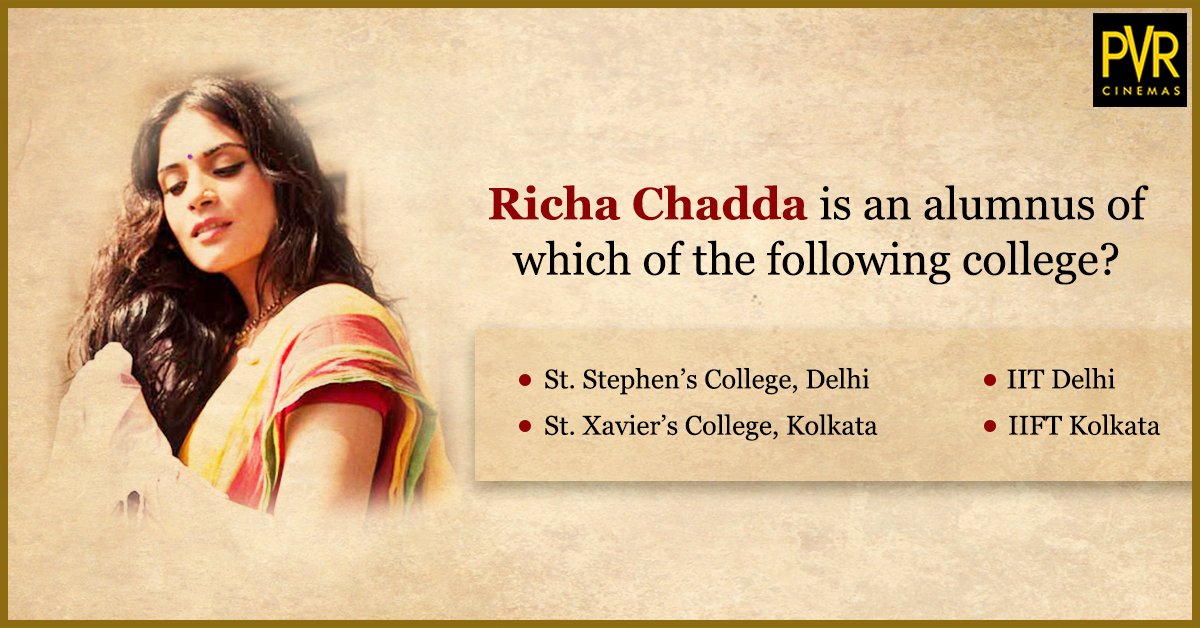 _PVRCinemas's tweet image. Hint: Some of the top people in India have graduated from this college. #Retweet, #Like and #Comment to #WinPVRMovieVouchers. Don’t forget to register to be eligible: bit.ly/3StoreysPVRCon… #PVRContest