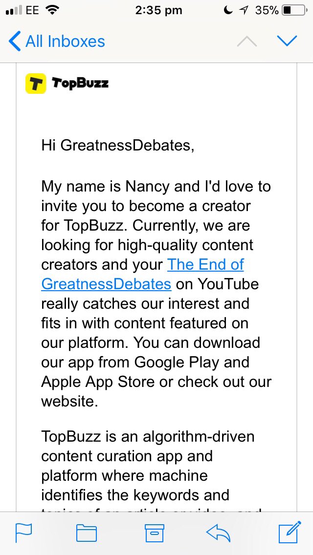 GreatDebatesYT's tweet photo. This is too funny not to share 😂 I’m glad ‘The End of GreatnessDebates’ catches the interest of YouTube partners to sign GD up 🤔 https://t.co/qpL05qW7wn