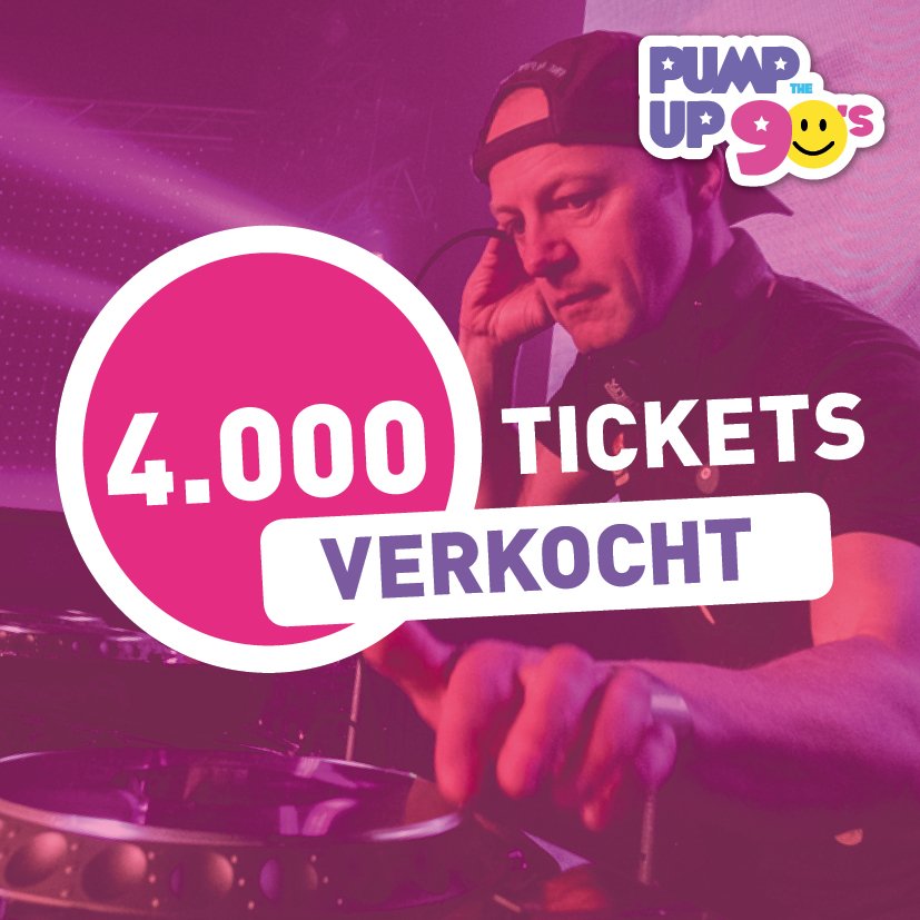 PumpUp90's tweet photo. Kijk jij ook al uit naar 21 april Pump up the 90's? 
 👀 alweer 4.000 tickets mensen! In 1,5 week tijd zijn 1.000 extra kaarten verkocht, het gaat hard!!!
🎫 Tickets: https://t.co/YF5mHhkF4a
See you 21 april! https://t.co/giO2wHlrEJ