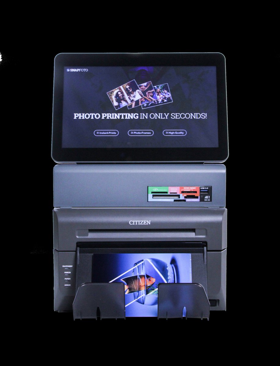 Photoxport's tweet photo. Check out our fantastic new SnapFoto Wifi Kiosk Photo Printer to be officially launched @ukphotoshow Come see on Stand A31 https://t.co/la290nJYAB #printing #wifi #kiosk #photo #photography #snapfoto https://t.co/24g2EmDBet