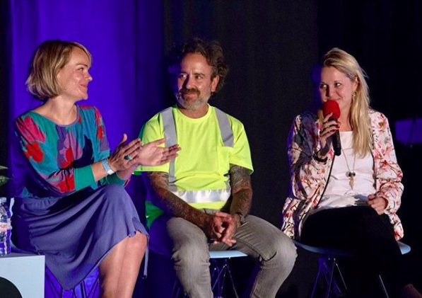 Flashback to TAC01 with this shot of our keynote speakers Charlotte Webster / <a href="/HumanNatureArt/">Charlotte Fuller</a> and @WitzInPlainView alongside TAC's director Tina <a href="/TinaZiegler/">Tina Ziegler</a> during a panel discussion. 

Education and communication in the arts is key! Let's keep the conversations going.
