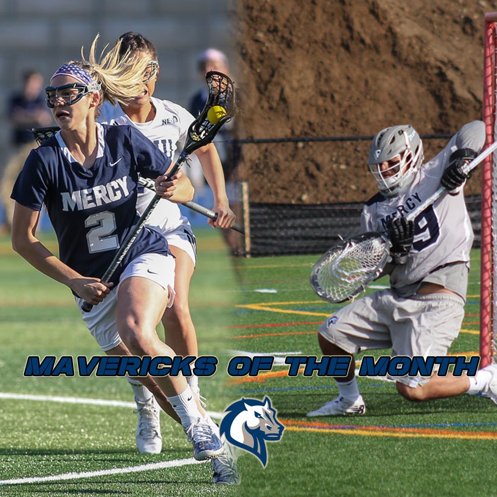 Congrats to junior Hunter Isnardi from <a href="/MercyWLAX/">MercyWLAX</a> and junior Ryan Gibbons from Men's Lacrosse on being named our Student-Athletes of the Month for the month of February!